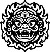 A solid style icon of mahakala protector symbol vector
