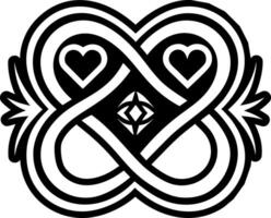 Eternal twin symbol, glyph style icon vector