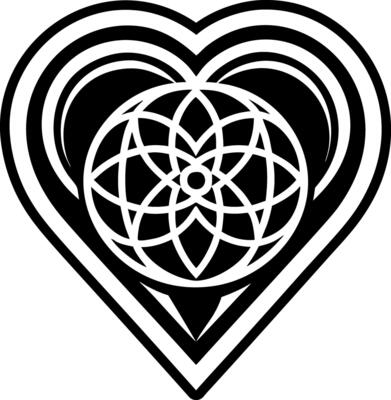 Heart soul icon in filled style