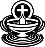 A filled style icon of holy water symbol vector