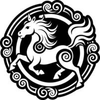 A glyph style icon of horse symbol vector