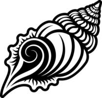 Conch symbol icon in glyph style vector