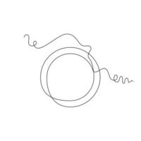 one line art bracelet illustration. line art, one continuous line, simple, hand drawn and sketch style. for icons, symbols, signs or logos vector