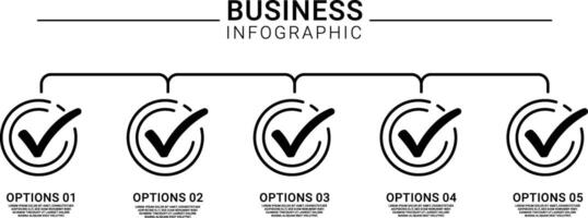 Business Infographic label design template with icons and 5 options or steps. vector