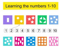 Math activity for kids. Developing numeracy skills. vector