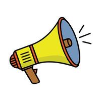 megaphone icon, realistic illustration of a megaphone on a white background. vector