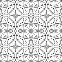 Abstract seamless pattern retro black and white background vector
