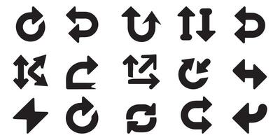 Arrow icon set. Arrow. Cursor. Collection different arrow signs. Black arrows icons. Different cursor arrow vector