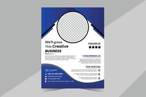Unique flyer template design and creative business flyer design vector
