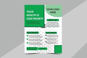 Creative modern Healthcare flyer template and unique design vector
