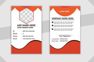 Professional business ID card design and unique modern template design vector