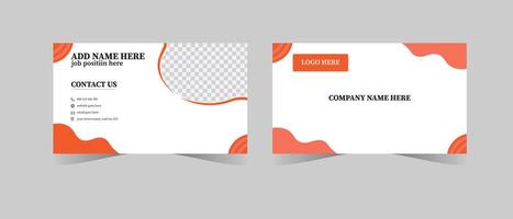 Creative modern business card design and business template vector