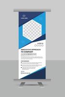 Business roll-up banner design. Creative modern roll-up banner. vector