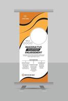 Unique modern business roll-up banner design vector