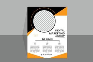 Professional business flyer design and unique template design vector