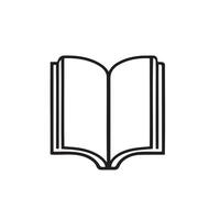 Open pages of a book icon made with lines on white background vector
