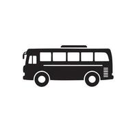 A simple bus silhouette on white background vector