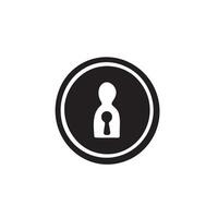 A keyhole for lock icon silhouette on white background vector
