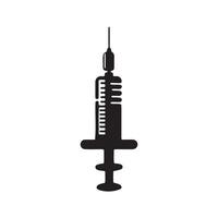 A simple injection icon silhouette on white background vector