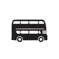A double decker bus icon for road on white background vector