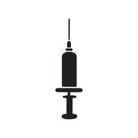 A simple injection icon silhouette on white background vector