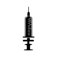An injection silhouette on white background vector