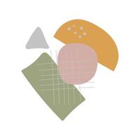 Composition of abstract shapes.Geometric elements in boho or Scandinavian style. minimalistic design.Abstract art. vector