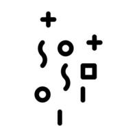 confetti icon in line style. illustration vector