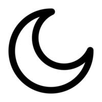 crescent moon icon in line style. illustration vector