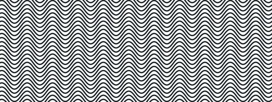 Abstract backdrop of black wavy lines. Curved horizontal psychedelic stripes. Optical illusion of motion and flow. Retro illustration on white background vector