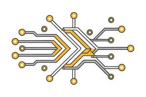 Creative abstract circuit board art with geometric connections and futuristic technology appeal for modern design projects vector