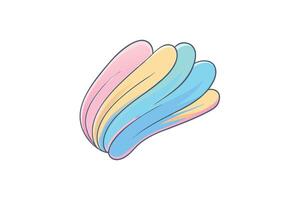Abstract watercolor gradient shapes in pastel tones for modern design and artistic creative projects vector