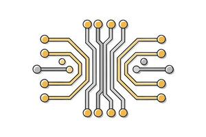 illustration of abstract technology inspired circuit board design, ideal for innovation, digital, and tech themes vector