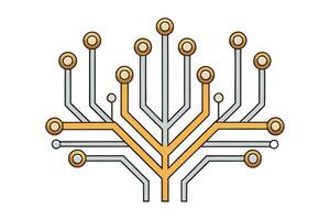 Abstract circuit board illustration showcasing a modern and futuristic design with interconnected digital elements in format vector