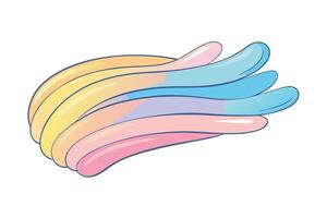Colorful abstract pastel strokes forming a fluid, dynamic design perfect for art and graphic projects vector