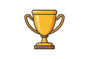 Iconic trophy cup with minimalist design and vibrant colors, symbolizing victory, excellence, and recognition for diverse applications vector