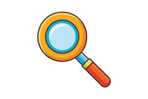 Stylish and colorful magnifying glass graphic, symbolizing search, research, and discovery, perfect for digital and educational projects vector