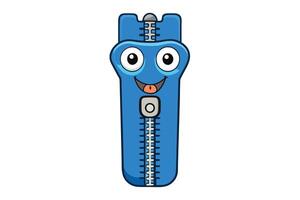 Illustrated zipper designs in vibrant cartoon style with unique shapes and cheerful expressions, ideal for fashion and textile concepts vector