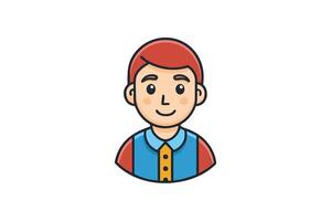 Female avatar in colorful and minimalistic design, great for digital applications, user interfaces, and modern profiles vector