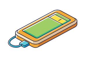 Creative and fun design of smartphone chargers with unique cartoon details, perfect for tech related projects vector