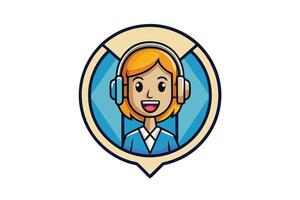 Creative podcast symbol showcasing vibrant characters with headphones, great for branding and digital content creation visuals vector