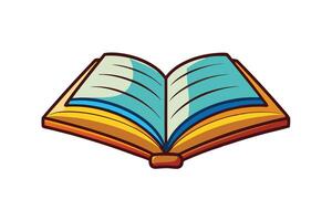 Engaging and fun open book design with cartoon elements, suitable for digital learning materials, websites, or reading campaigns vector