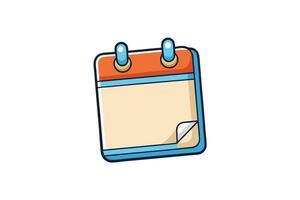 Fun and happy calendar illustration with a playful expression, representing daily planning, time management, and organization vector