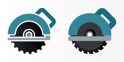 Electric circular saw icon set. Circular Saw sign. for mobile concept and web design. illustration on white background vector