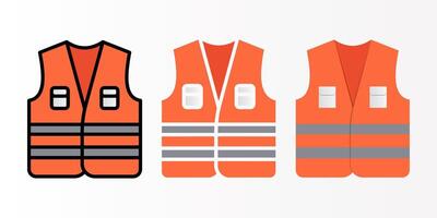Vest icon set. Safety vest icon sign. for mobile concept and web design. illustration on white background vector
