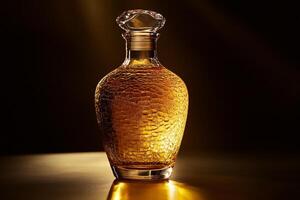 Product Photo of Whiskey Bottle on Dark Background