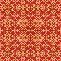 geometric floral chinese new year pattern vector