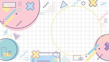 abstract memphis fun color background vector
