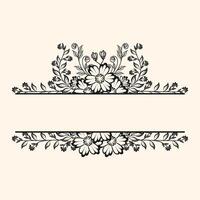 Beautiful floral border as an invitation. Using beautiful floral elements combined with a border. vector