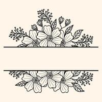 Beautiful floral border as an invitation. Using beautiful hanging floral carving elements and combined with a border. vector
